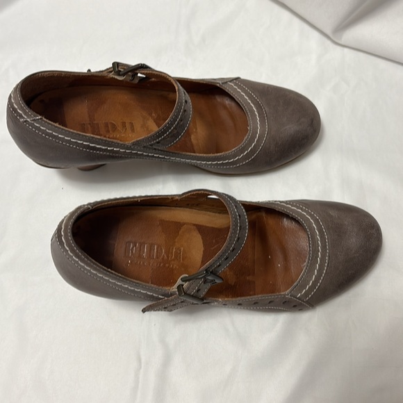 Anthropologie FIDJI taupe pump laser cut Mary Jane size EU 39 US 8 - Picture 4 of 9